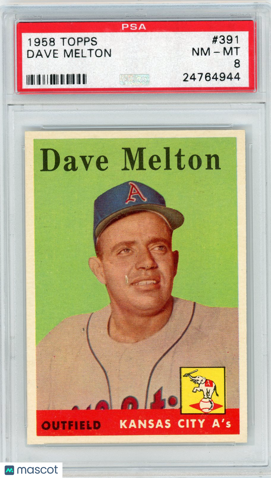 1958 Topps Dave Melton #391 PSA 8