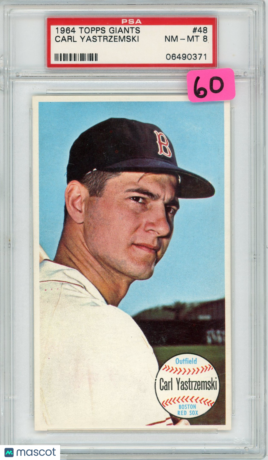 1964 Topps Giants Carl Yastrzemski #48 PSA 8