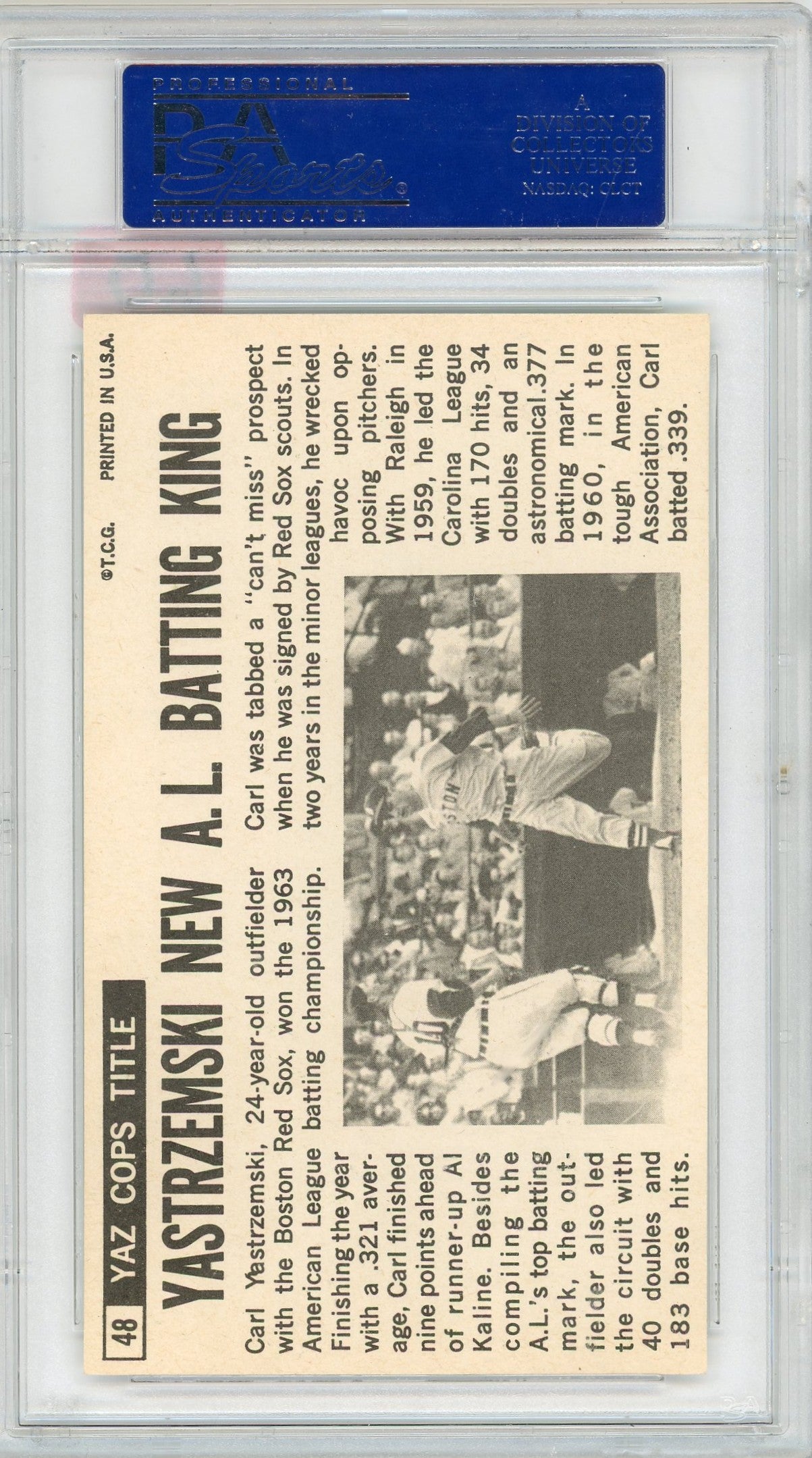 1964 Topps Giants Carl Yastrzemski #48 PSA 8