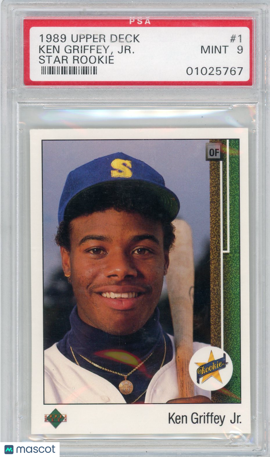1989 Upper Deck Ken Griffey JR. #1 Star Rookie PSA 9