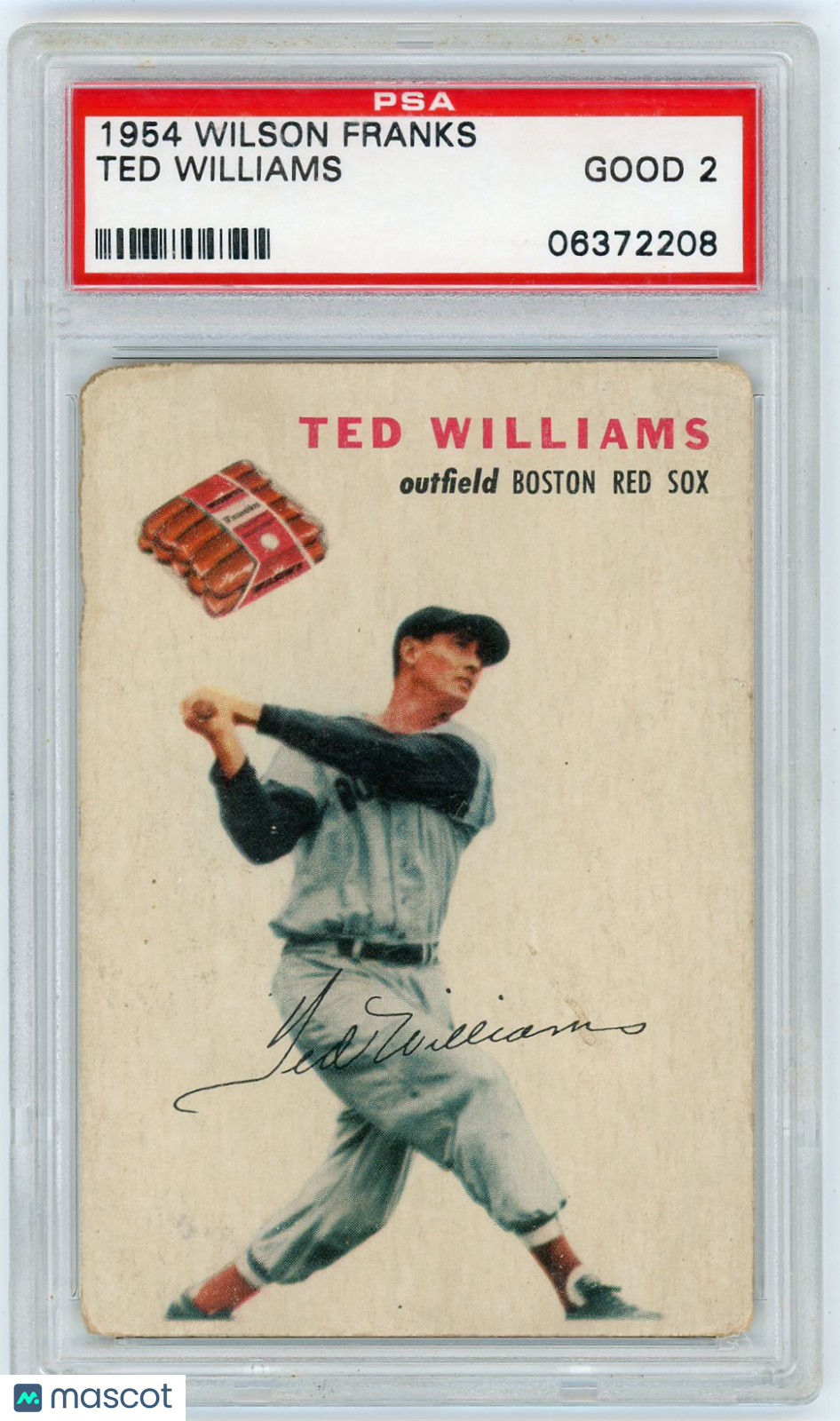 1954 Wilson Franks Ted Williams PSA 2