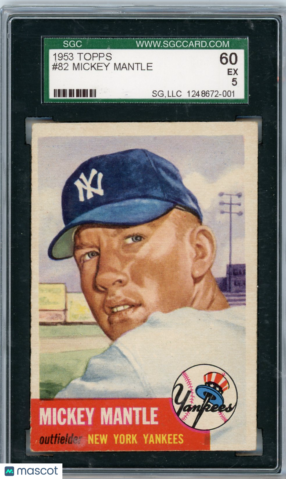 1953 Topps Mickey Mantle #82 SGC 5