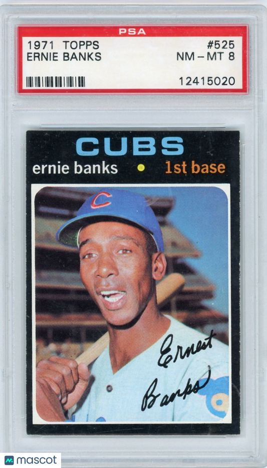 1971 Topps Ernie Banks #525 PSA 8