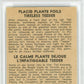 1954 Parkhurst Placid Plante #99 Foils Tireless Teeder PSA 7