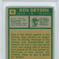 1971 Topps Ken Dryden #45 PSA 8