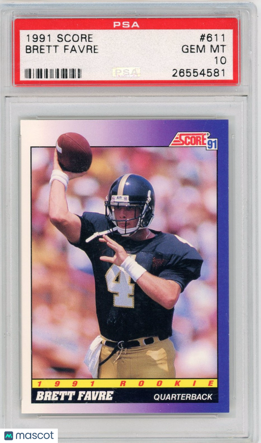 1991 Score Brett Favre #611 PSA 10