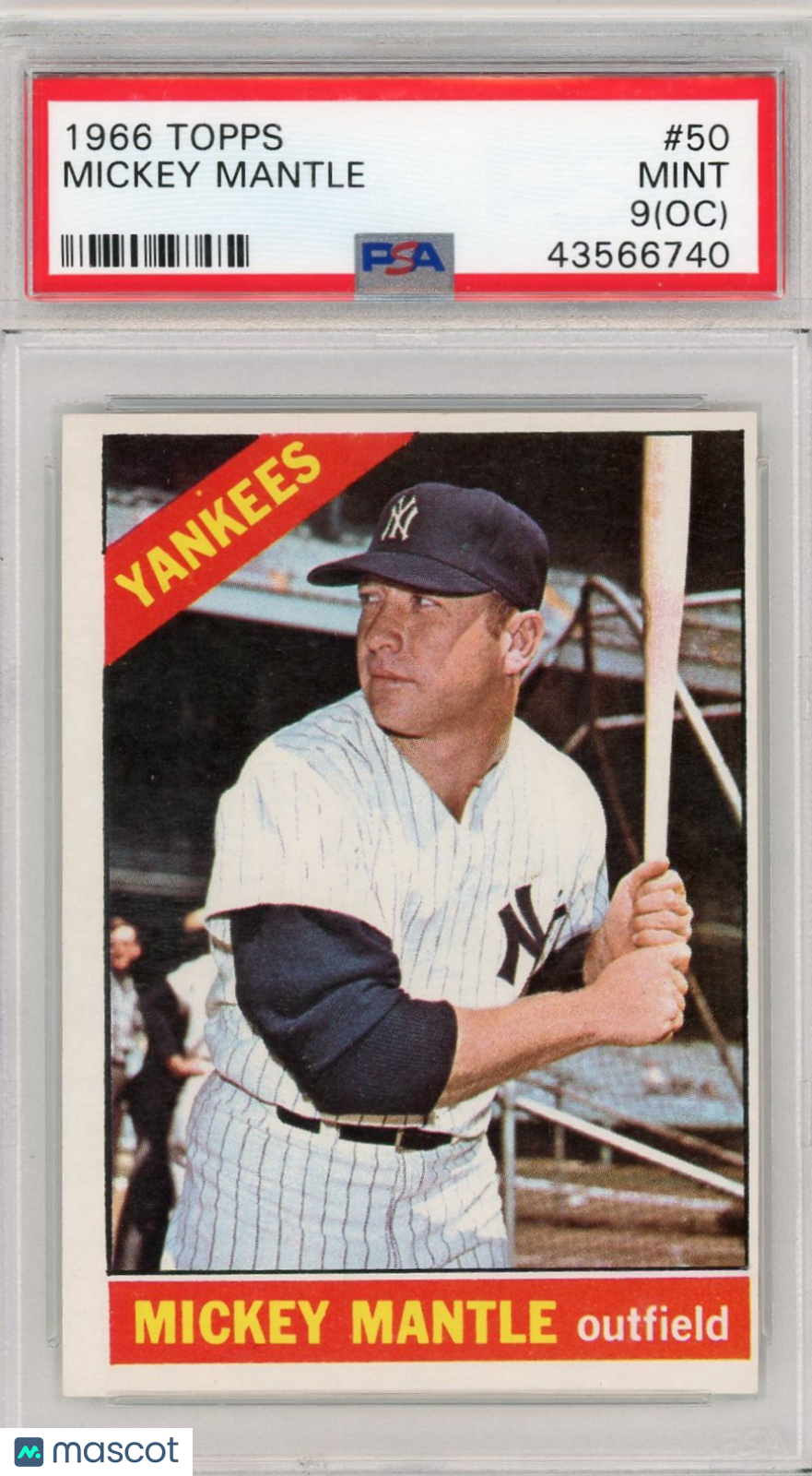 1966 Topps Mickey Mantle #50 PSA 9 Oc