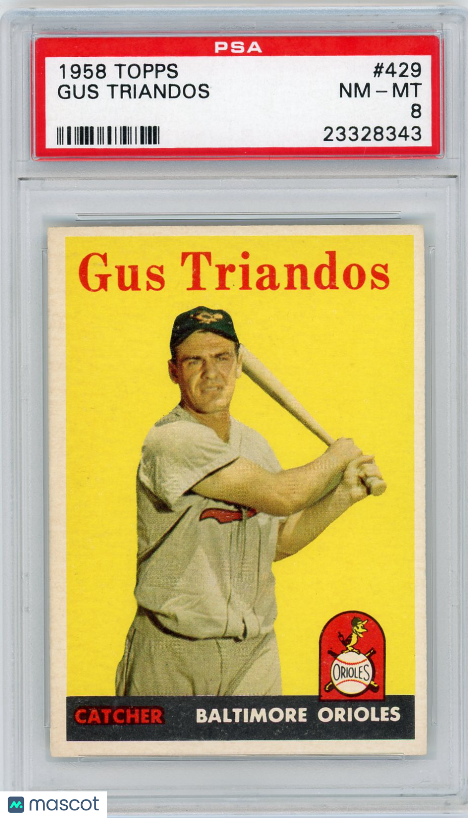 1958 Topps Gus Triandos #429 PSA 8
