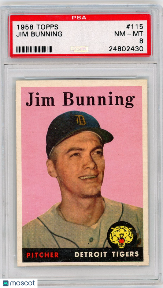 1958 Topps Jim Bunning #115 PSA 8