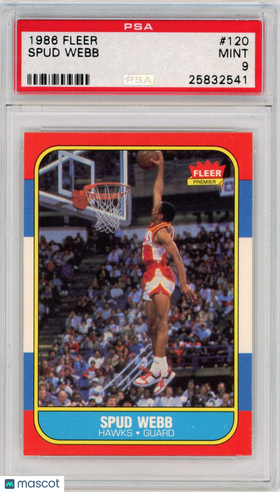 1986 Fleer Spud Webb #120 PSA 9
