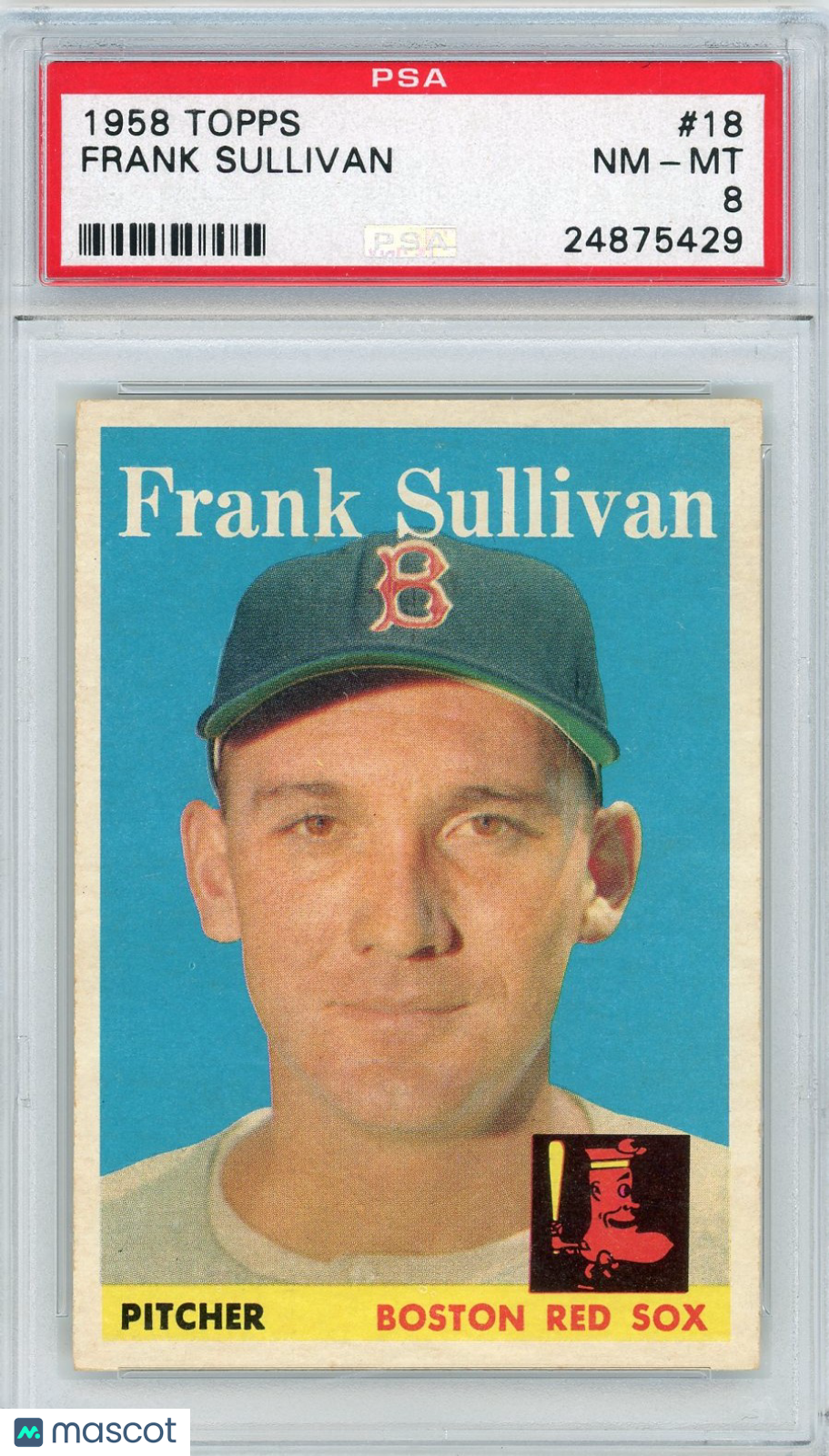 1958 Topps Frank Sullivan #18 PSA 8