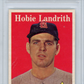 1958 Topps Hobie Landrith #24 White Name PSA 8