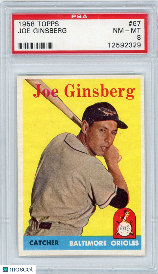 1958 Topps Joe Ginsberg #67 PSA 8