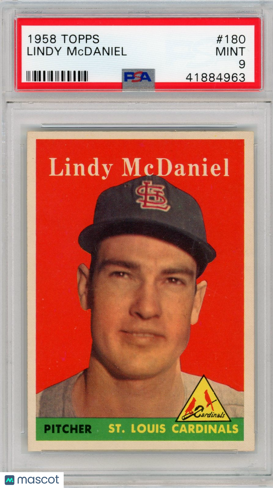 1958 Topps Lindy Mcdaniel #180 PSA 9