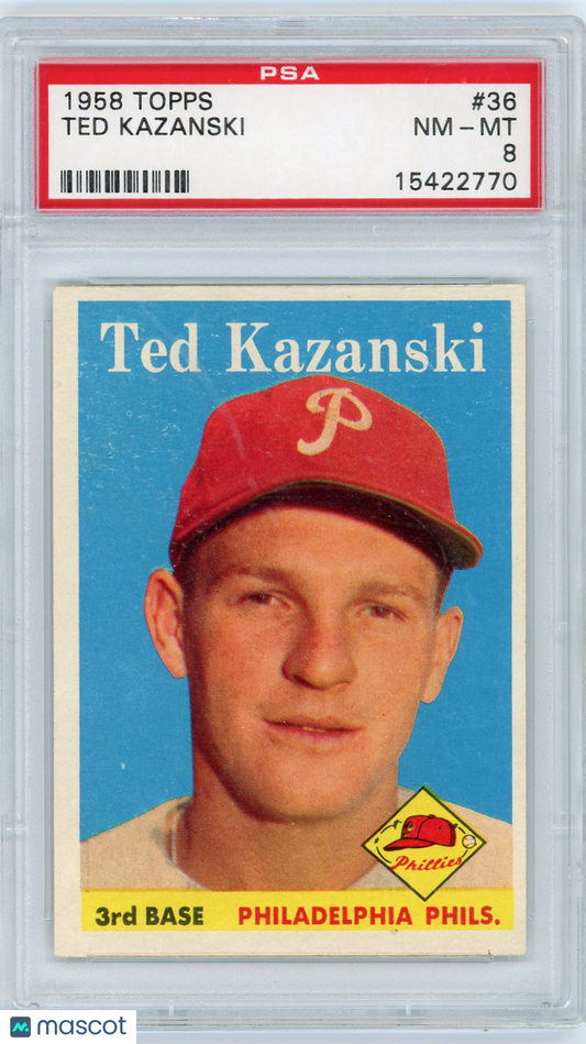 1958 Topps Ted Kazanski #36 PSA 8