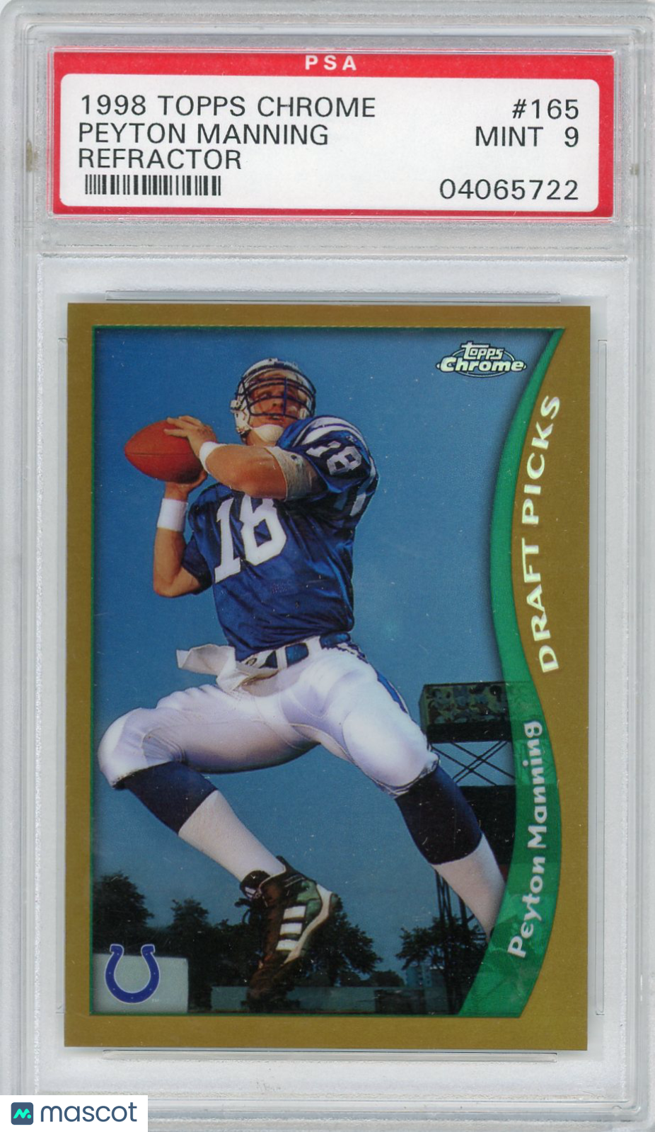 1998 Topps Chrome Peyton Manning #165 Refractor PSA 9