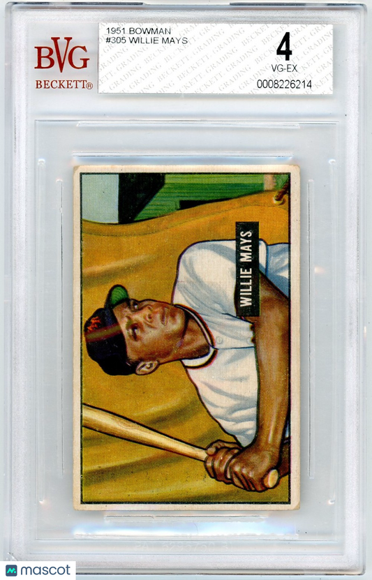 1951 Bowman Willie Mays #305 BVG 4 Rookie
