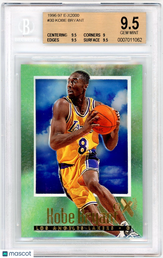 1996 E-X2000 Kobe Bryant #30 BGS 9.5 Rookie