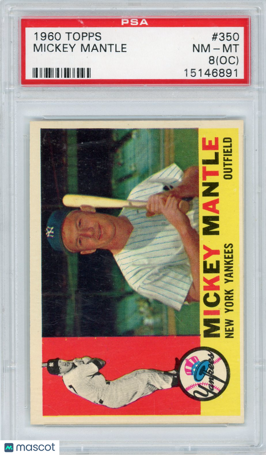 1960 Topps Mickey Mantle #350 PSA 8 Oc