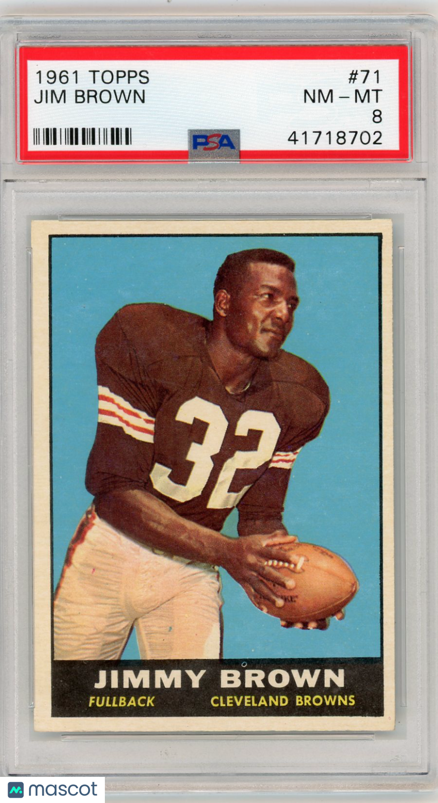 1961 Topps Jim Brown #71 PSA 8