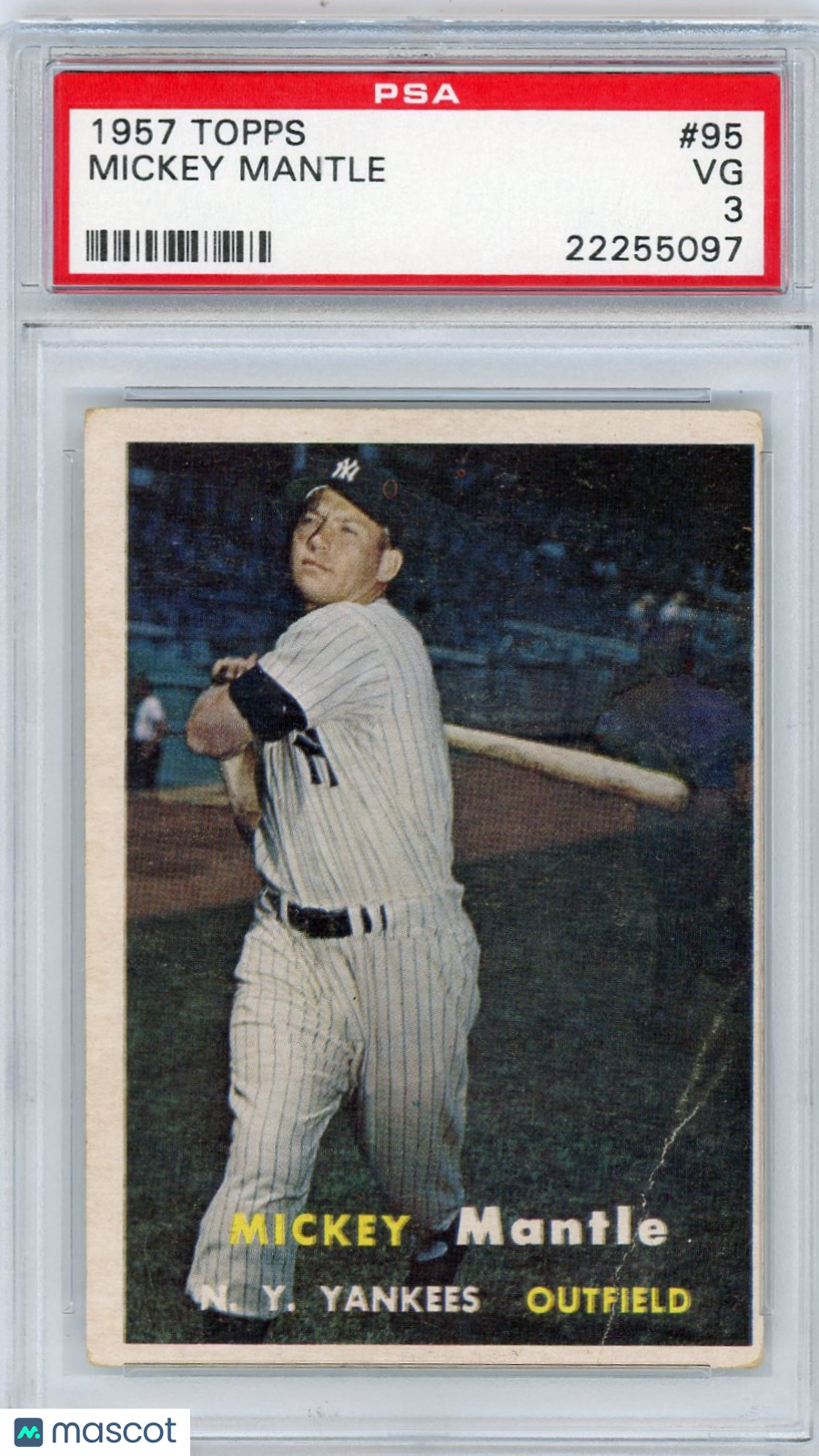 1957 Topps Mickey Mantle #95 PSA 3