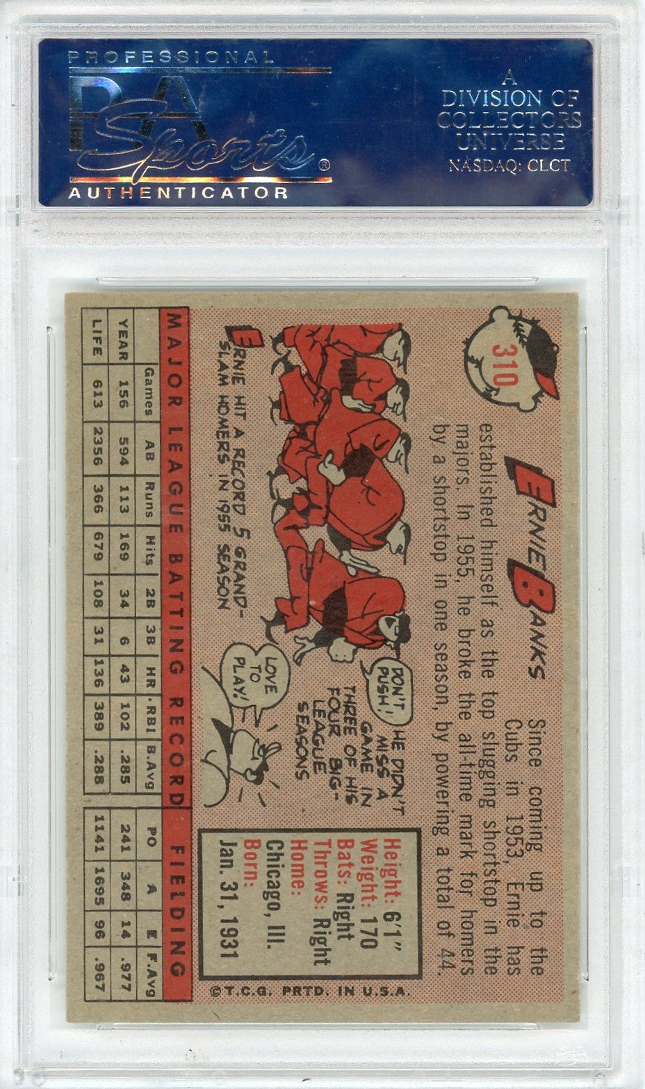 1958 Topps Ernie Banks #310 PSA 7