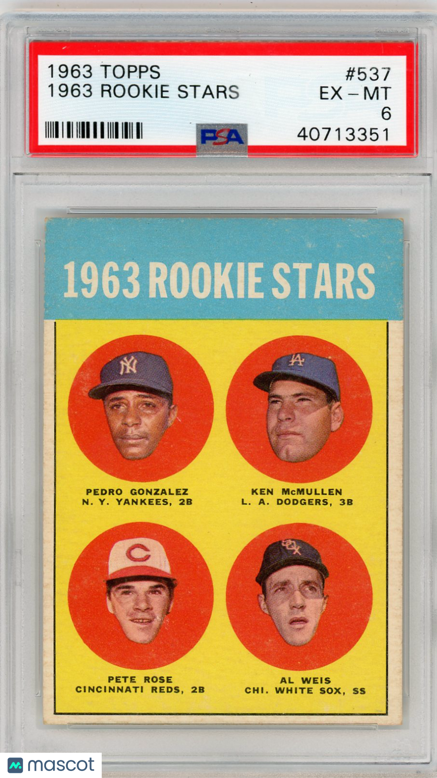 1963 Topps 1963 Rookie Stars #537 PSA 6