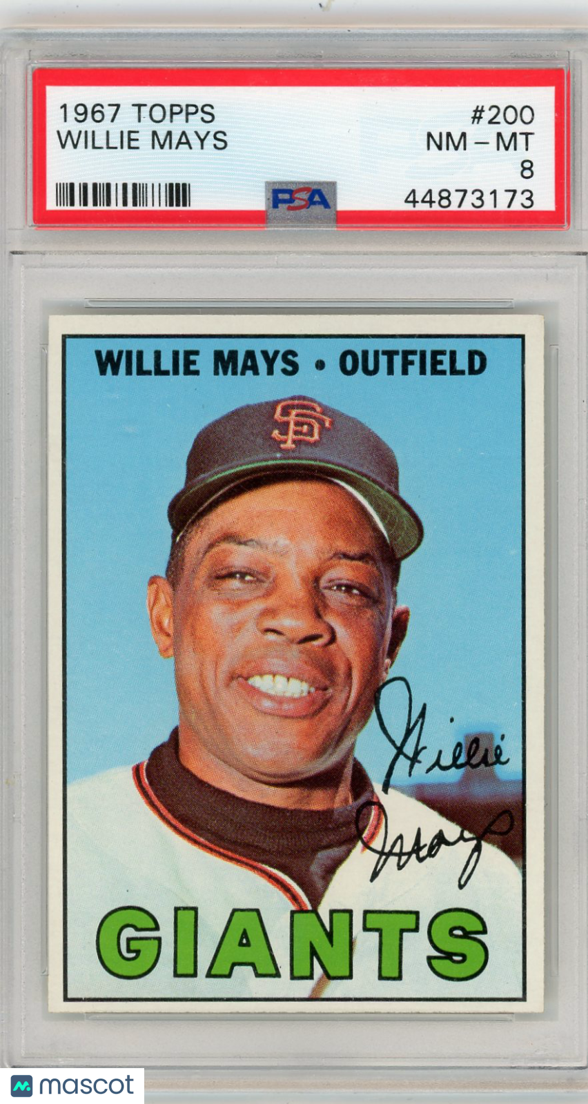 1967 Topps Willie Mays #200 PSA 8