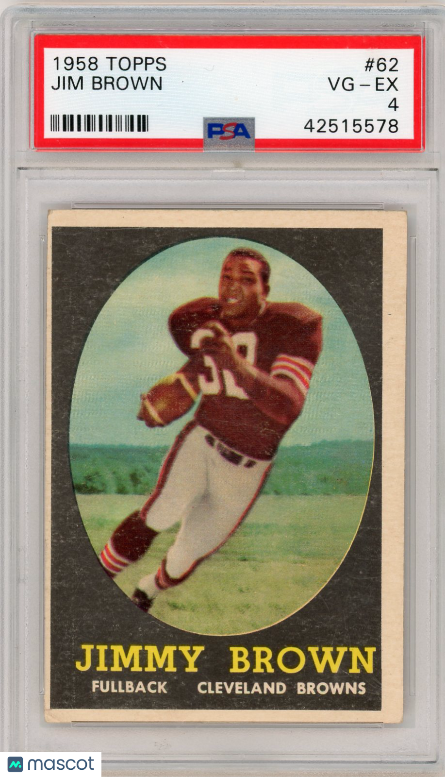 1958 Topps Jim Brown #62 PSA 4
