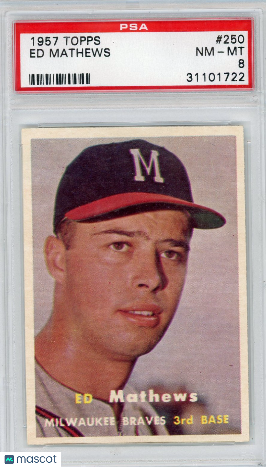 1957 Topps Ed Mathews #250 PSA 8
