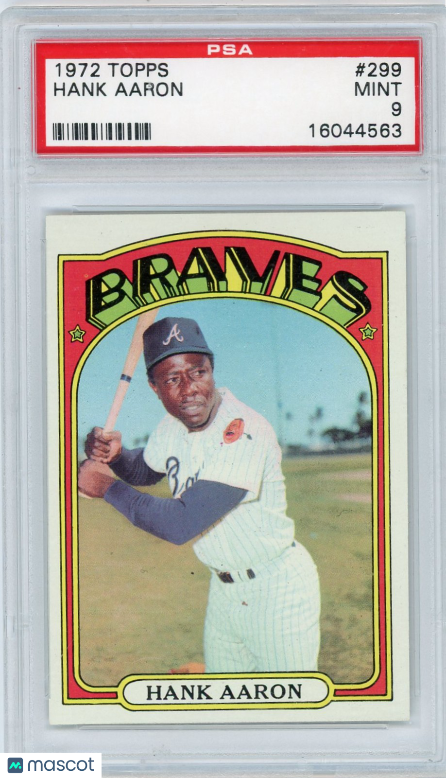 1972 Topps Hank Aaron #299 PSA 9