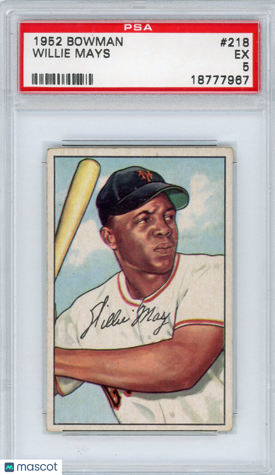1952 Bowman Willie Mays #218 PSA 5