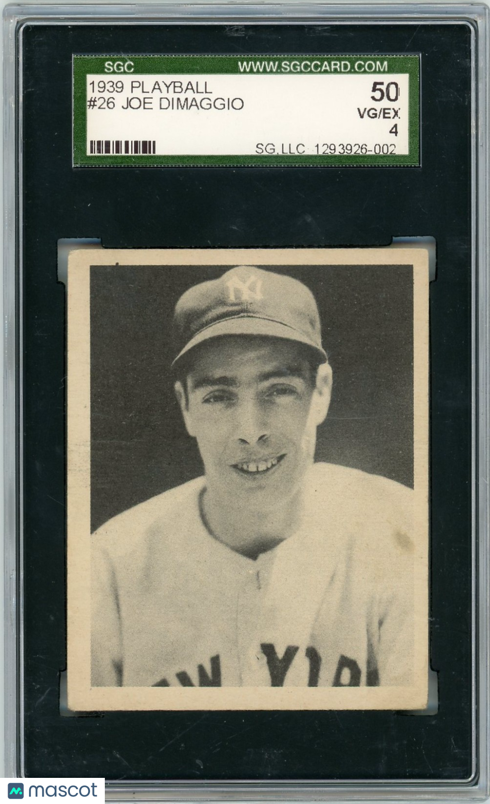 1939 Playball Joe Dimaggio #26 SGC 4
