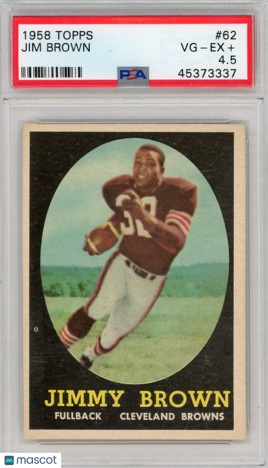1958 Topps Jim Brown #62 PSA 4.5