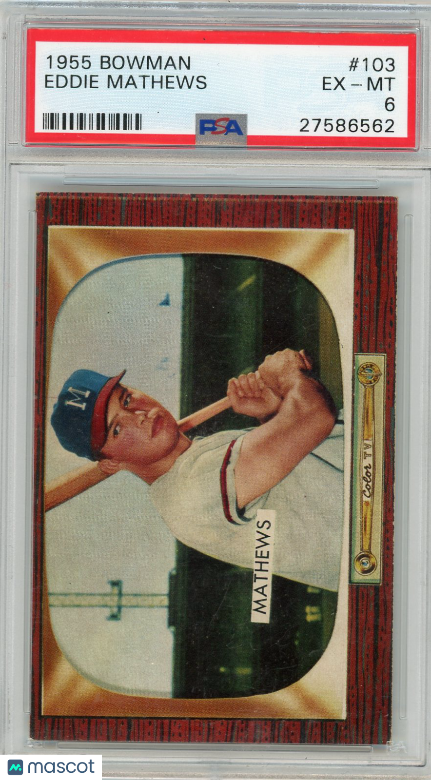 1955 Bowman Eddie Mathews #103 PSA 6