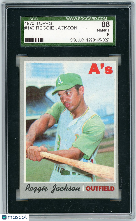 1970 Topps Reggie Jackson #140 SGC 8
