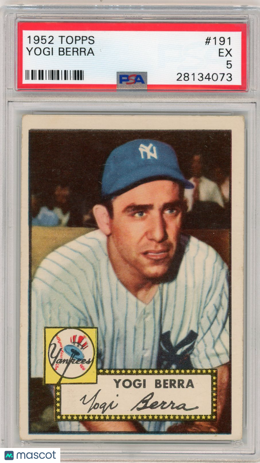 1952 Topps Yogi Berra #191 PSA 5