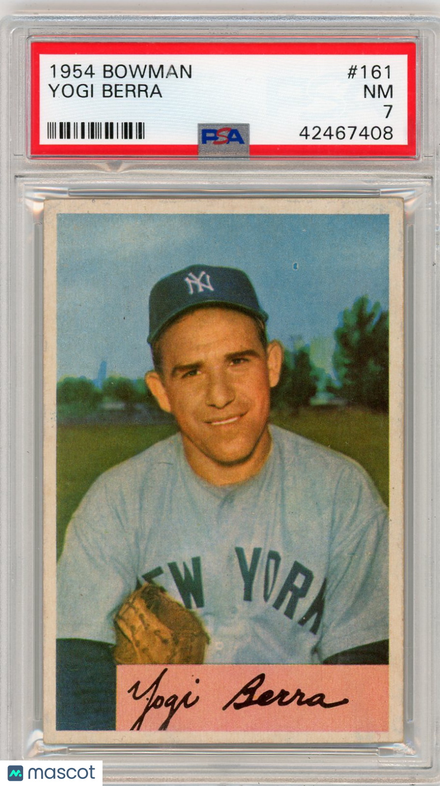 1954 Bowman Yogi Berra #161 PSA 7