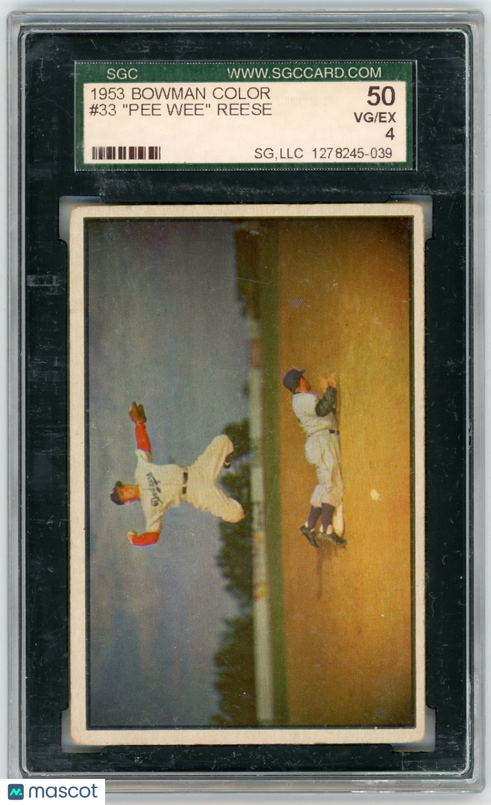 1953 Bowman Color Pee Wee Reese #33 SGC 4