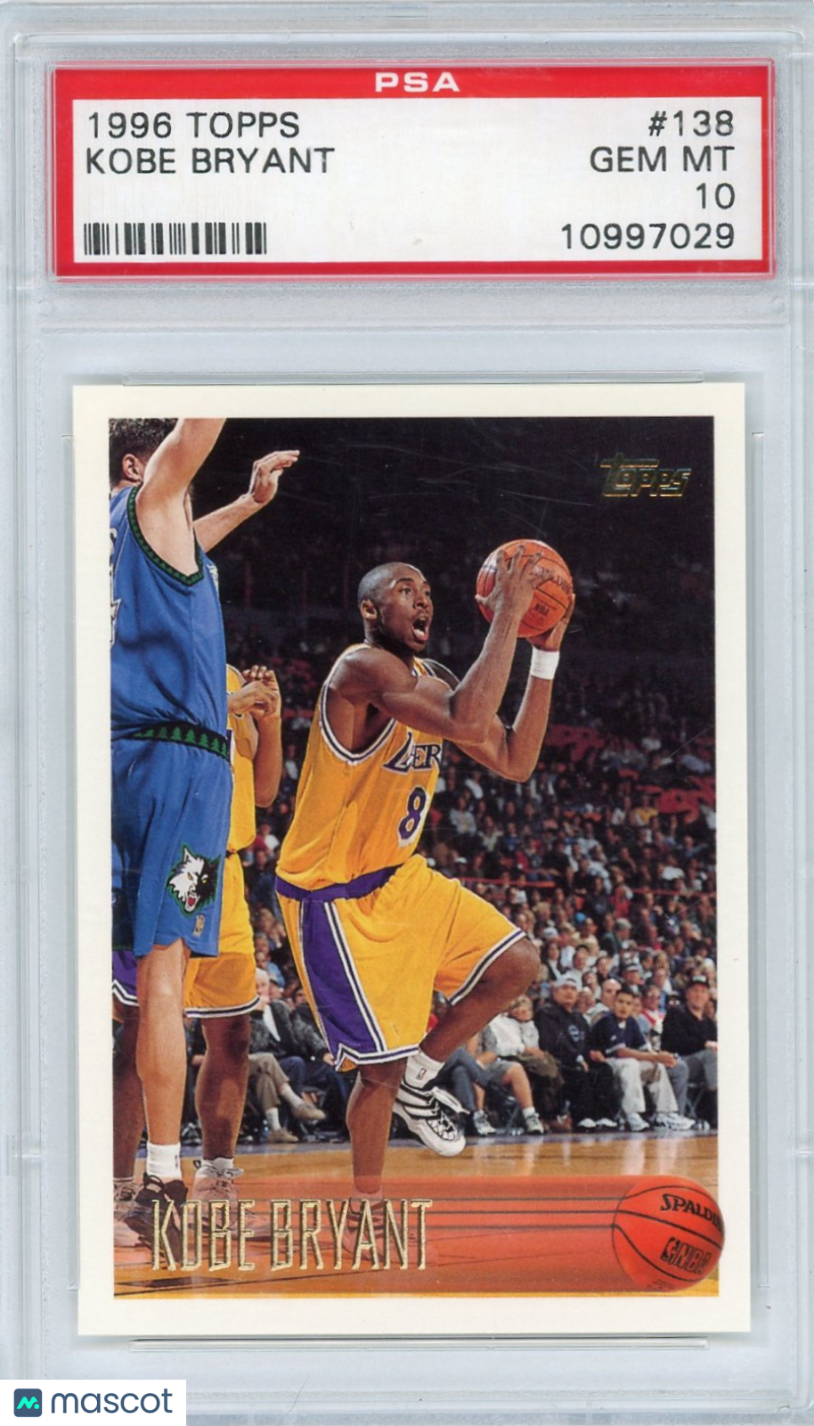 1996 Topps Kobe Bryant #138 PSA 10