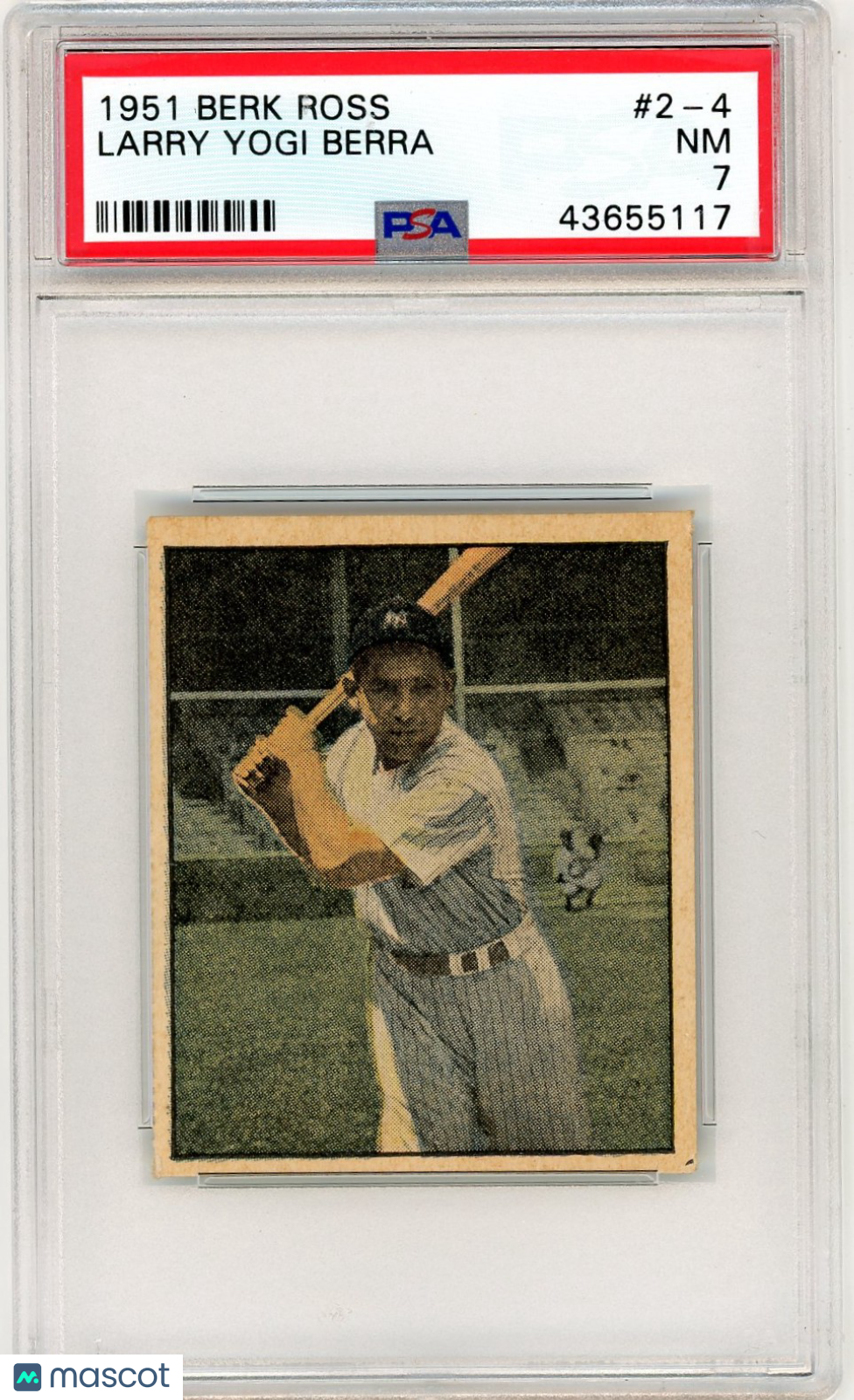 1951 Berk Ross Larry Yogi Berra #2-4 PSA 7