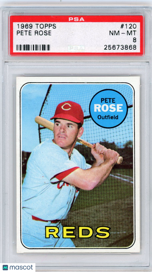 1969 Topps Pete Rose #120 PSA 8