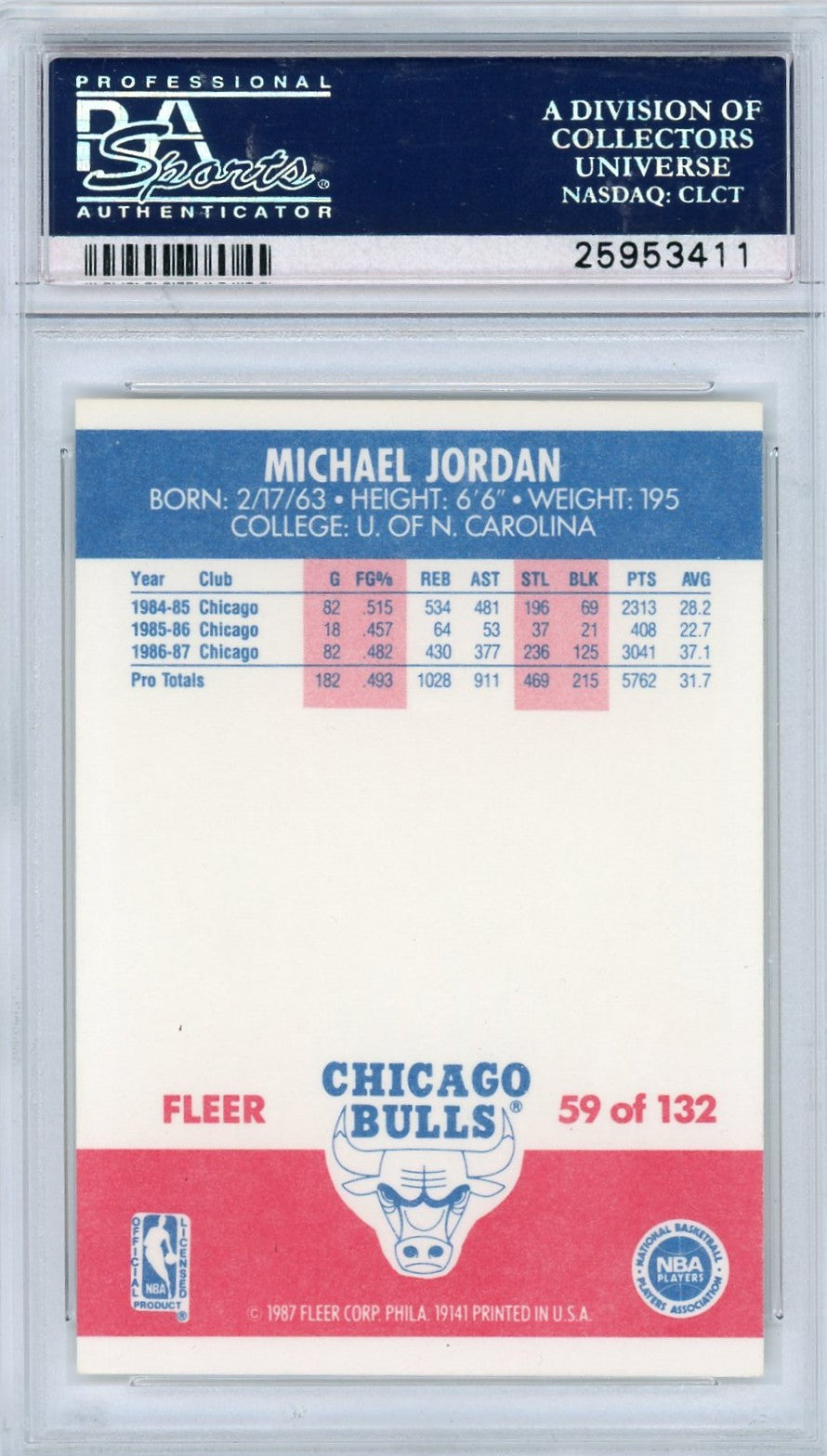 1987 Fleer Michael Jordan #59 PSA 7