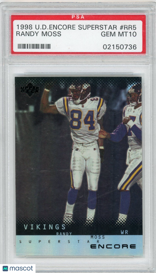 1998 Upper Deck Encore Superstar Encore Randy Moss #RR5 PSA 10