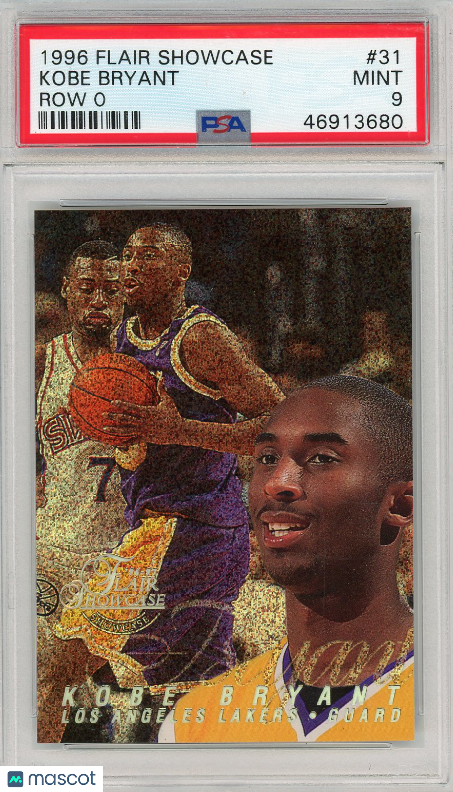 1996 Flair Showcase Kobe Bryant #31 Row 0 PSA 9