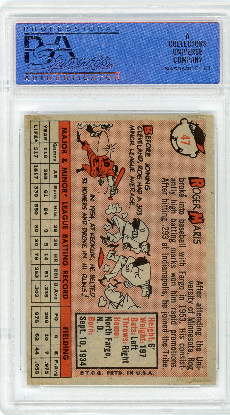 1958 Topps Roger Maris #47 PSA 6