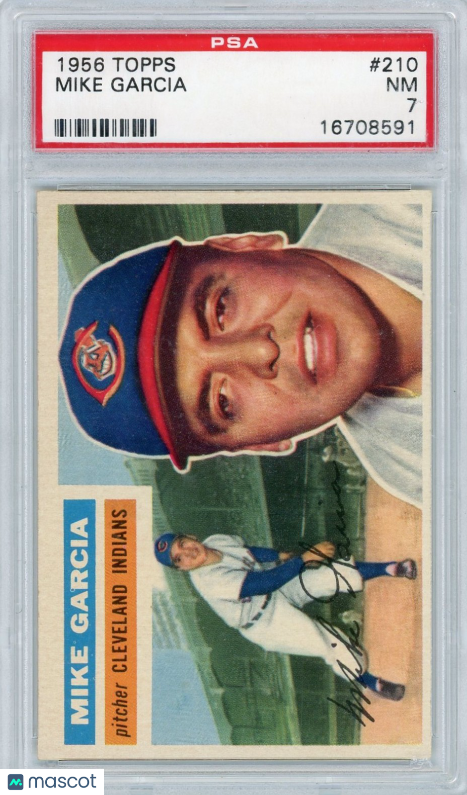 1956 Topps Mike Garcia #210 PSA 7