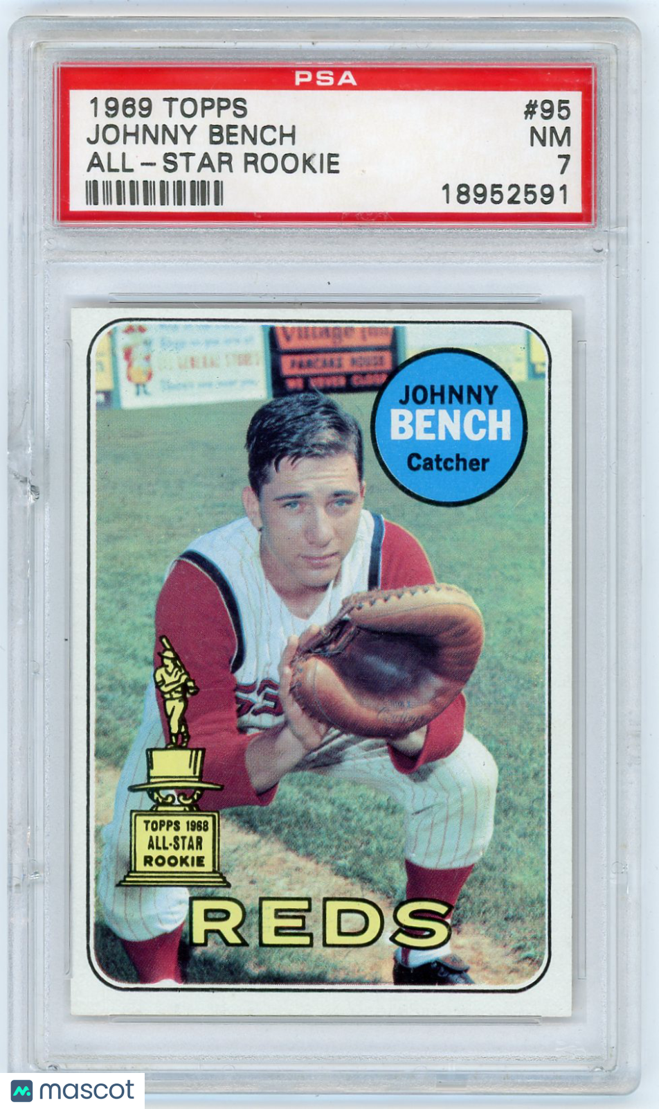 1969 Topps Johnny Bench #95 All Star Rookie PSA 7