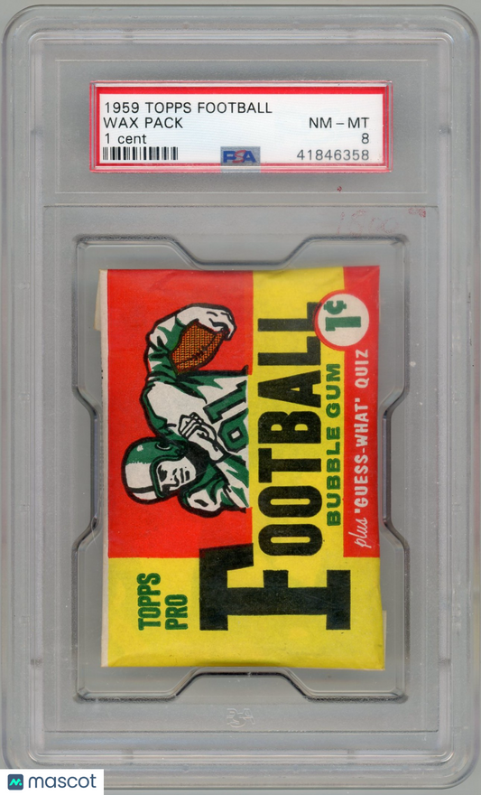 1959 Topps Football Pack 1 Cent PSA 8