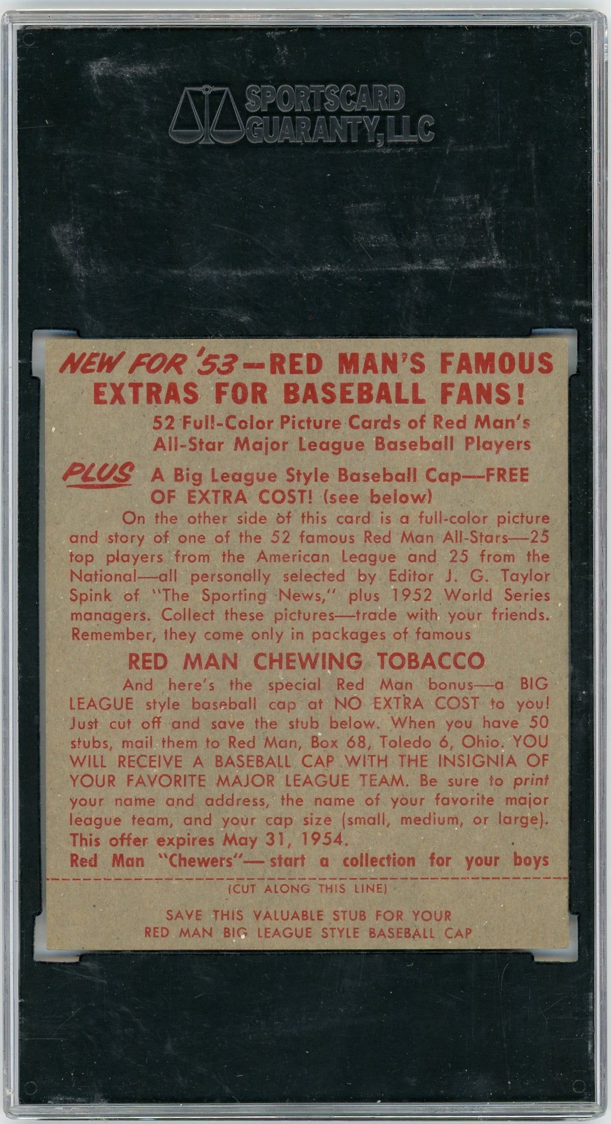 1953 Redman Tobacco Robin Roberts #NL-11 SGC 4.5